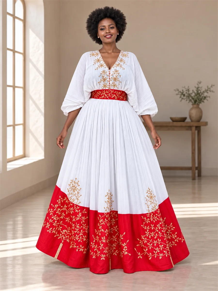 Ruby Hem Wrap Dress የሀበሻ ልብስ