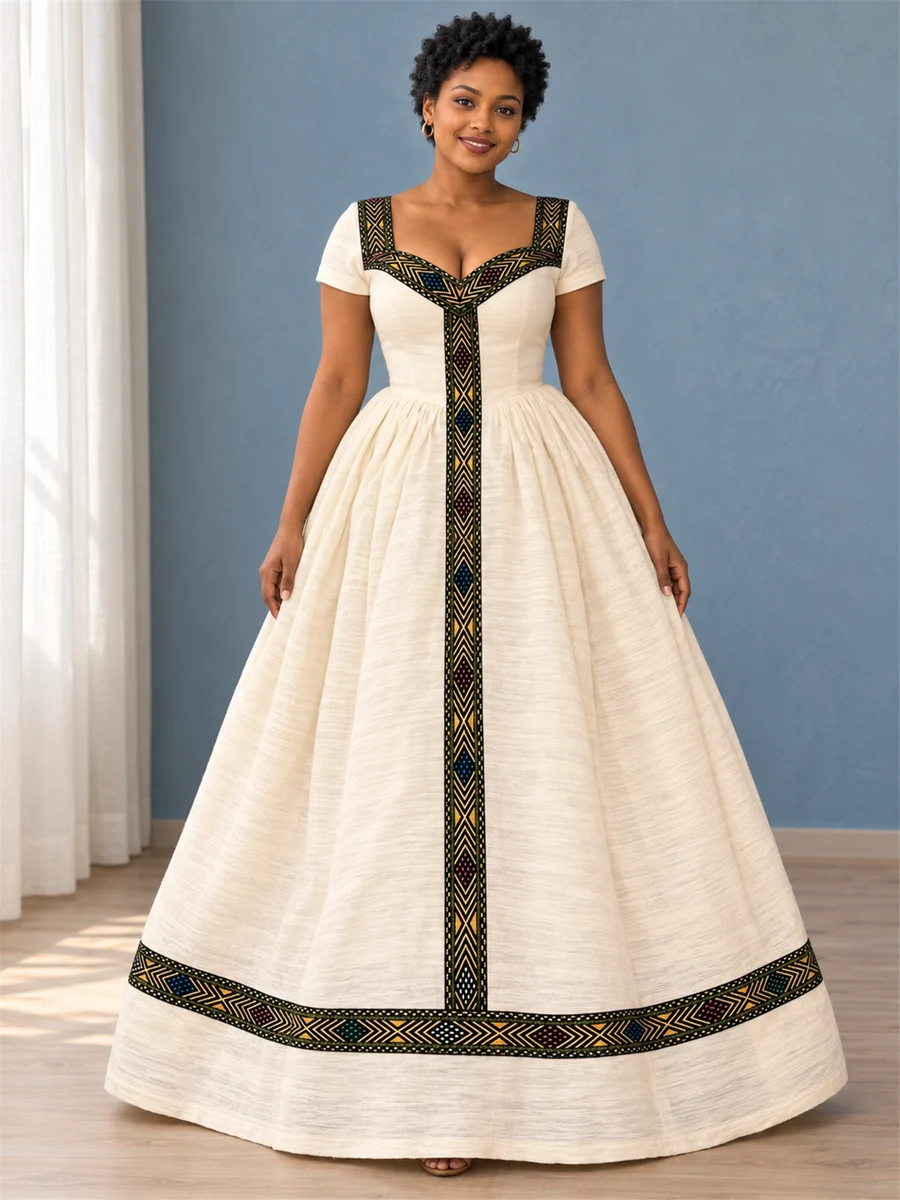 Midnight Border Gown የሀበሻ ልብስ