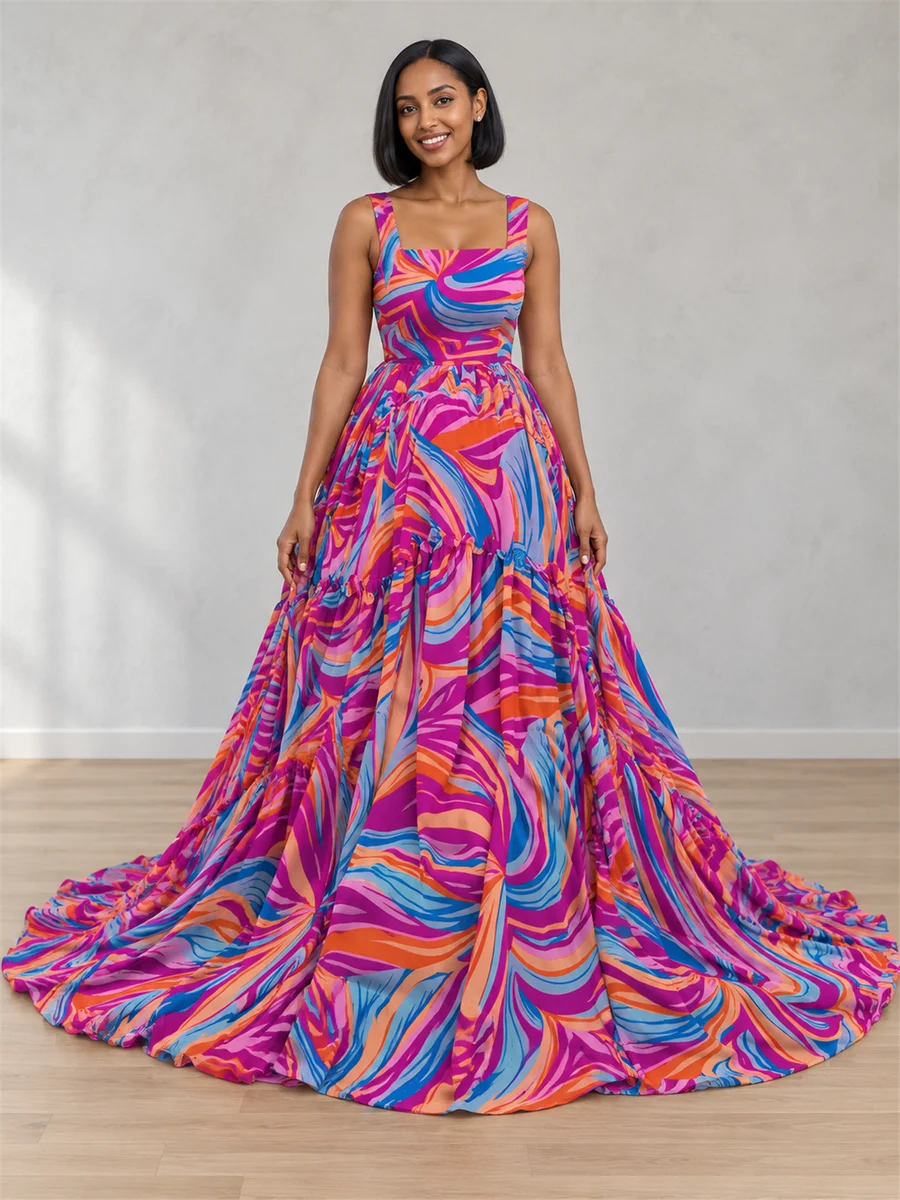 Violet Swirl Gown የሀበሻ ልብስ