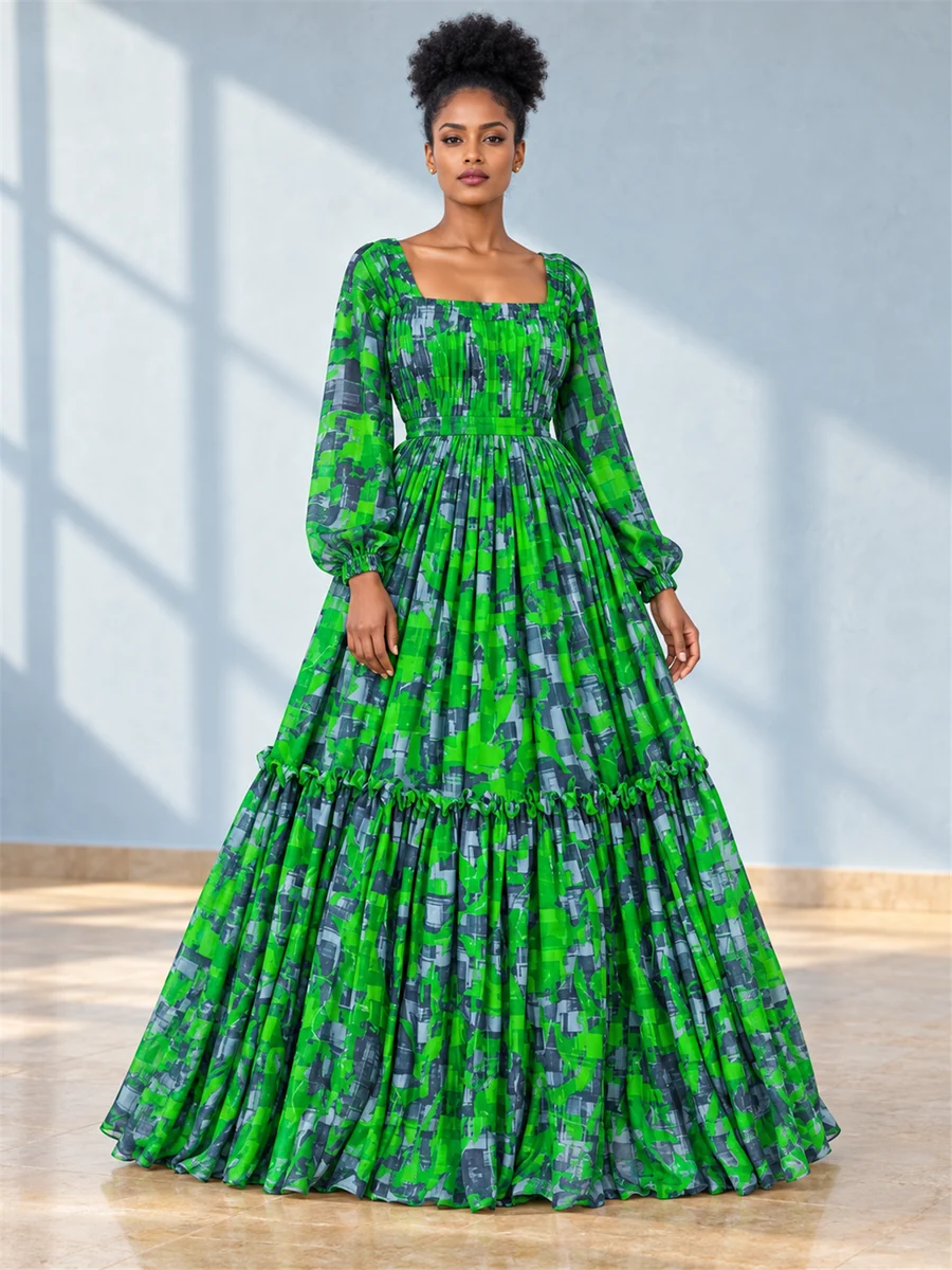 Emerald Garden Dress የሀበሻ ልብስ