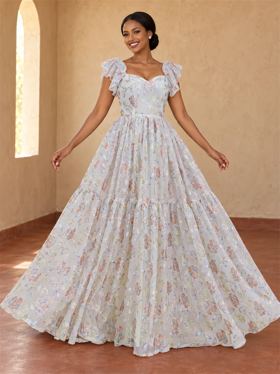 Silver Blossom Gown women’s Ethiopian traditional dress