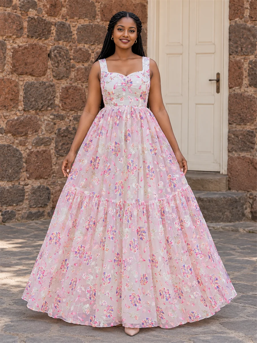 Blush Blossom Gown የሀበሻ ልብስ