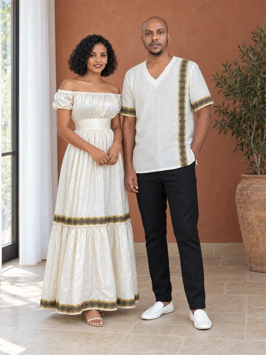 Olive Ribbon Couple የሀበሻ ልብስ