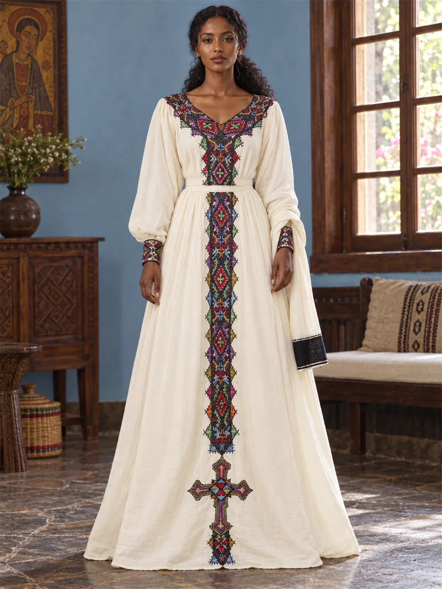 Charcoal Cross Kemis የሀበሻ ልብስ