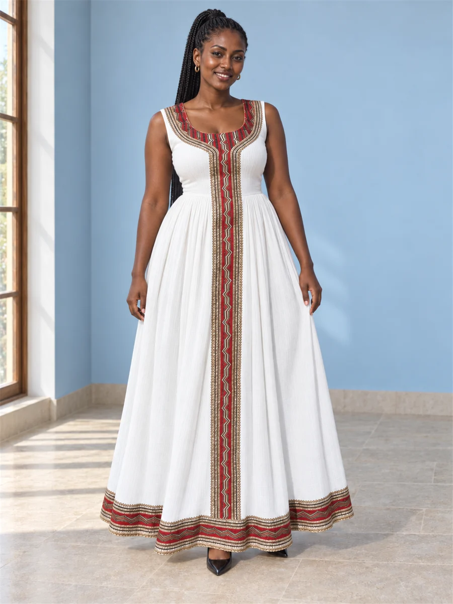 Rose Edge Maxi Dress የሀበሻ ልብስ