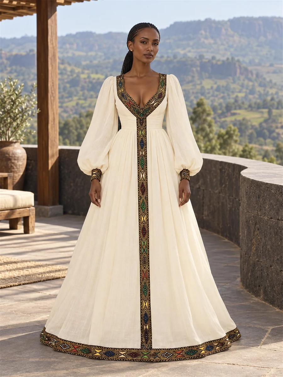 Midnight Line Kemis የሀበሻ ልብስ