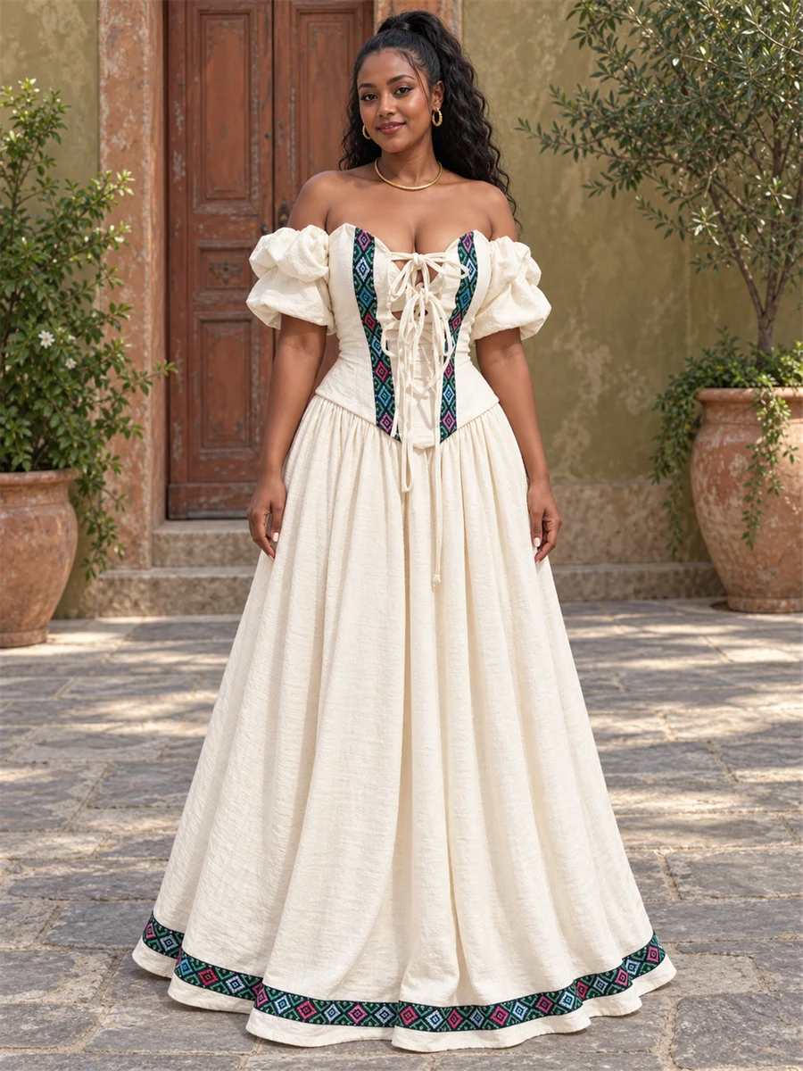 Midnight Trim Dress የሀበሻ ልብስ