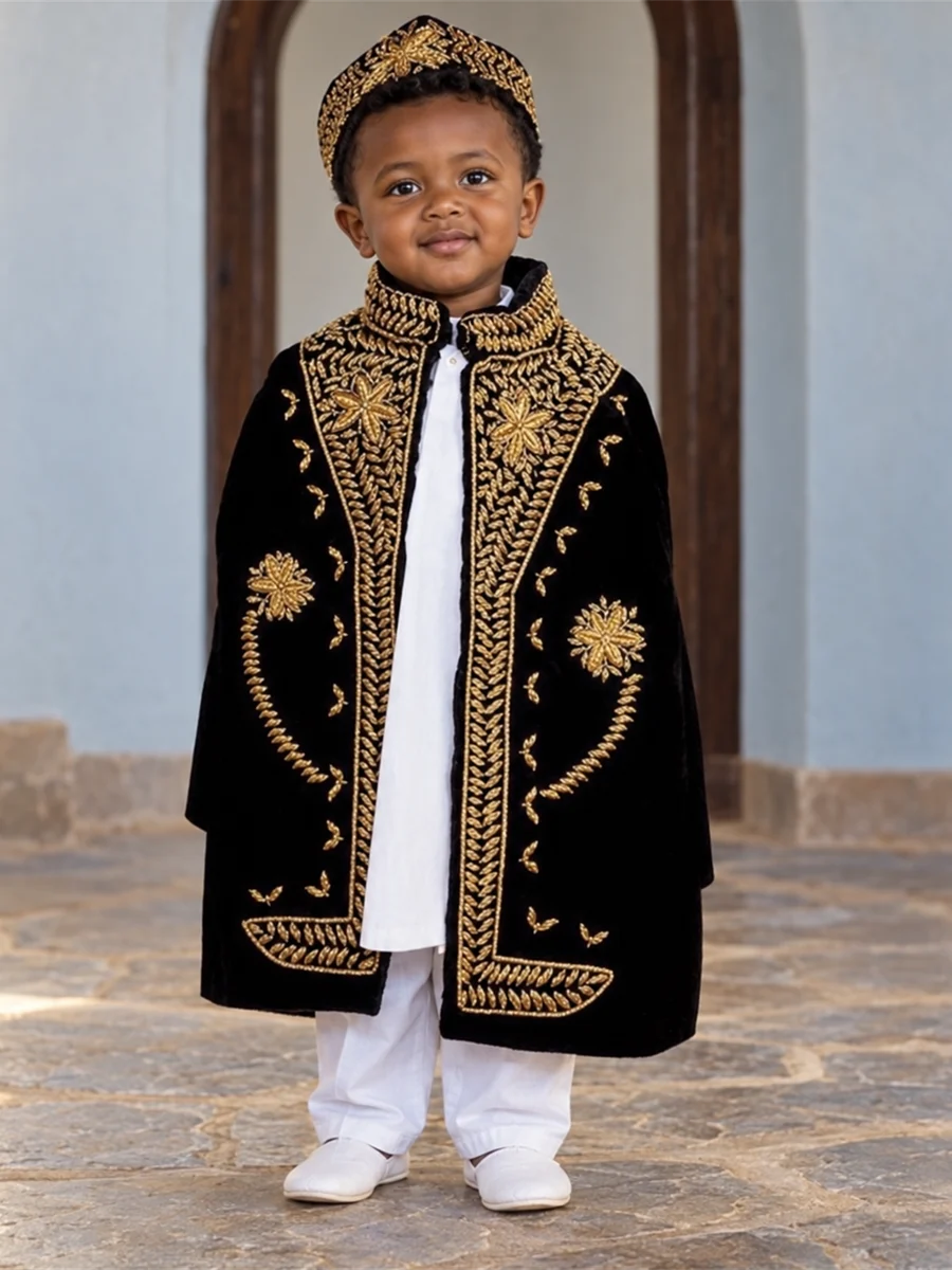 Little Gold Cape Set Ethiopian traditional clothing