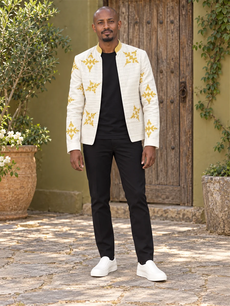 Gold Trim Jacket Ethiopian traditional clothing