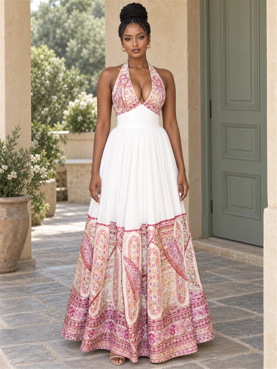 Rose Halter Gown women’s Ethiopian traditional dress