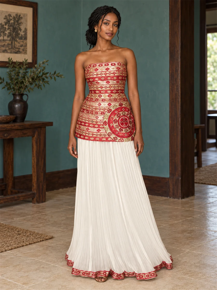 Ruby Bodice Maxi የሀበሻ ልብስ