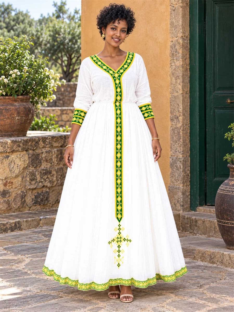 Fresh Green Kemis የሀበሻ ልብስ