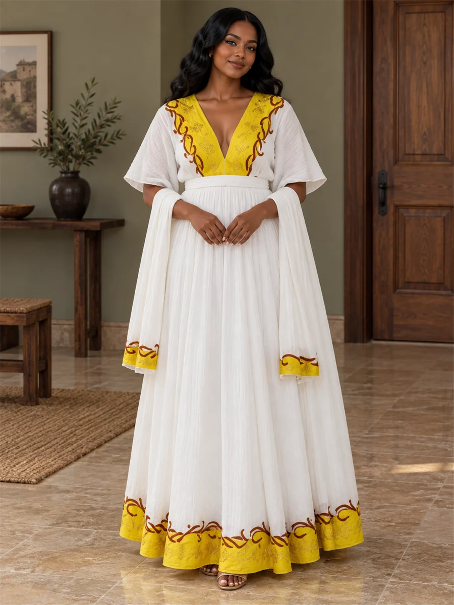 Sunshine Wrap Kemis የሀበሻ ልብስ
