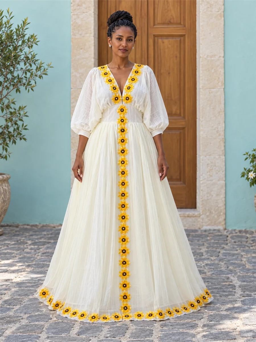 Golden Dot Kemis የሀበሻ ልብስ