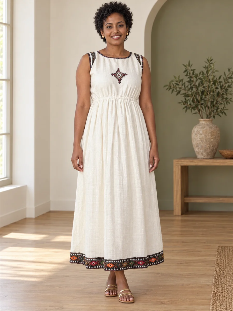 Charcoal Edge Midi የሀበሻ ልብስ
