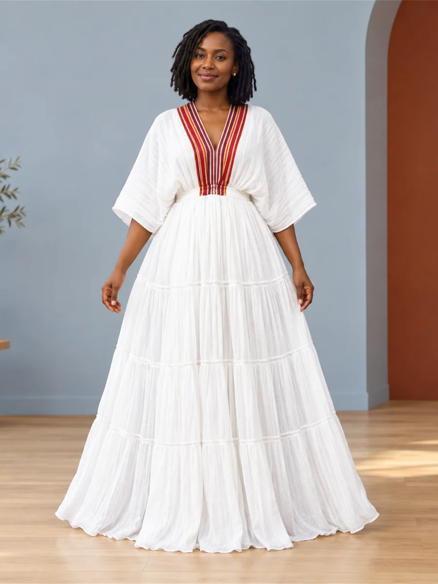 Ruby Neckline Maxi የሀበሻ ልብስ