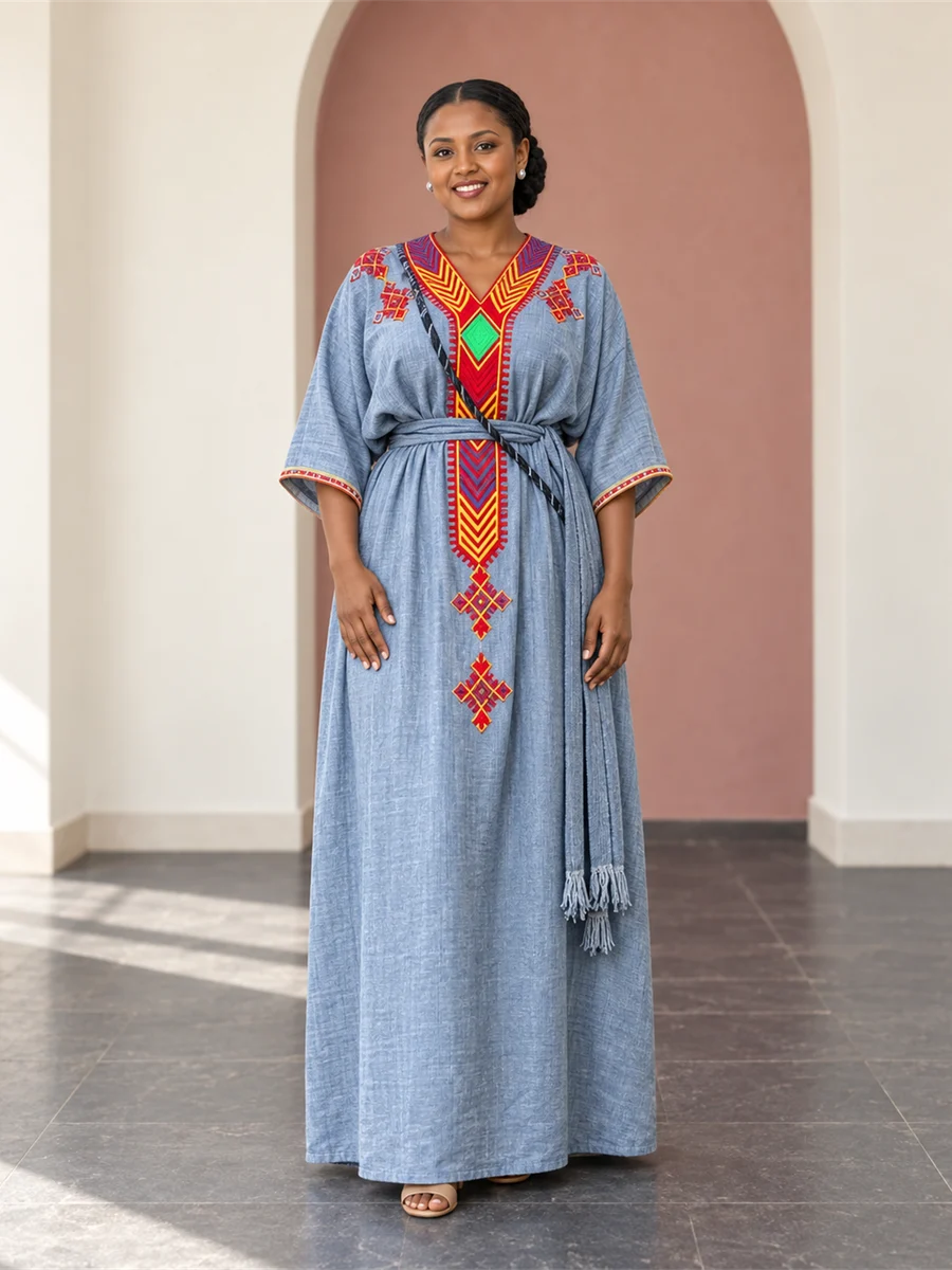 Blue Heritage Kaftan የሀበሻ ልብስ