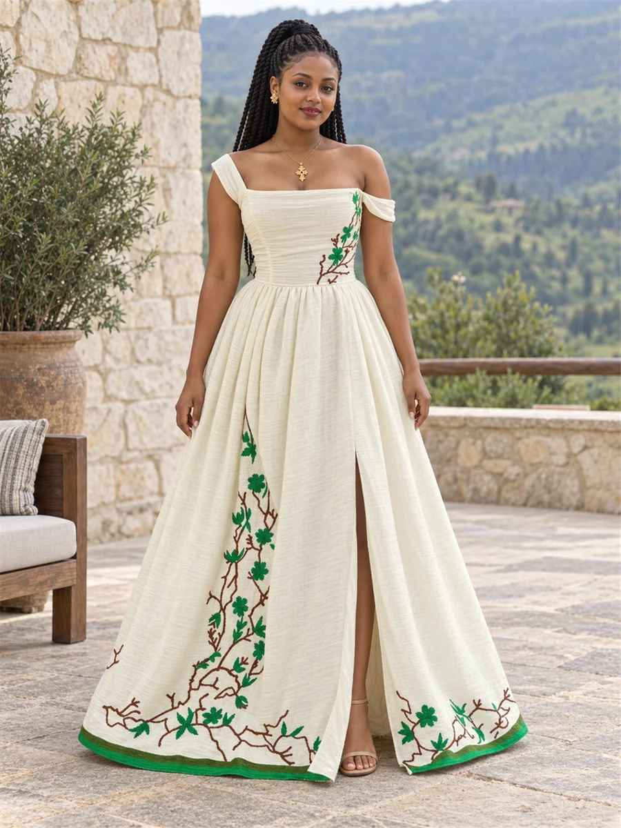 Green Garden Gown የሀበሻ ልብስ