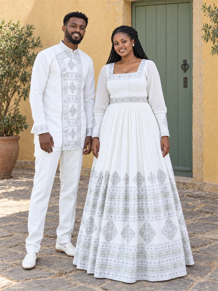 Silver Celebration Pair የሀበሻ ልብስ