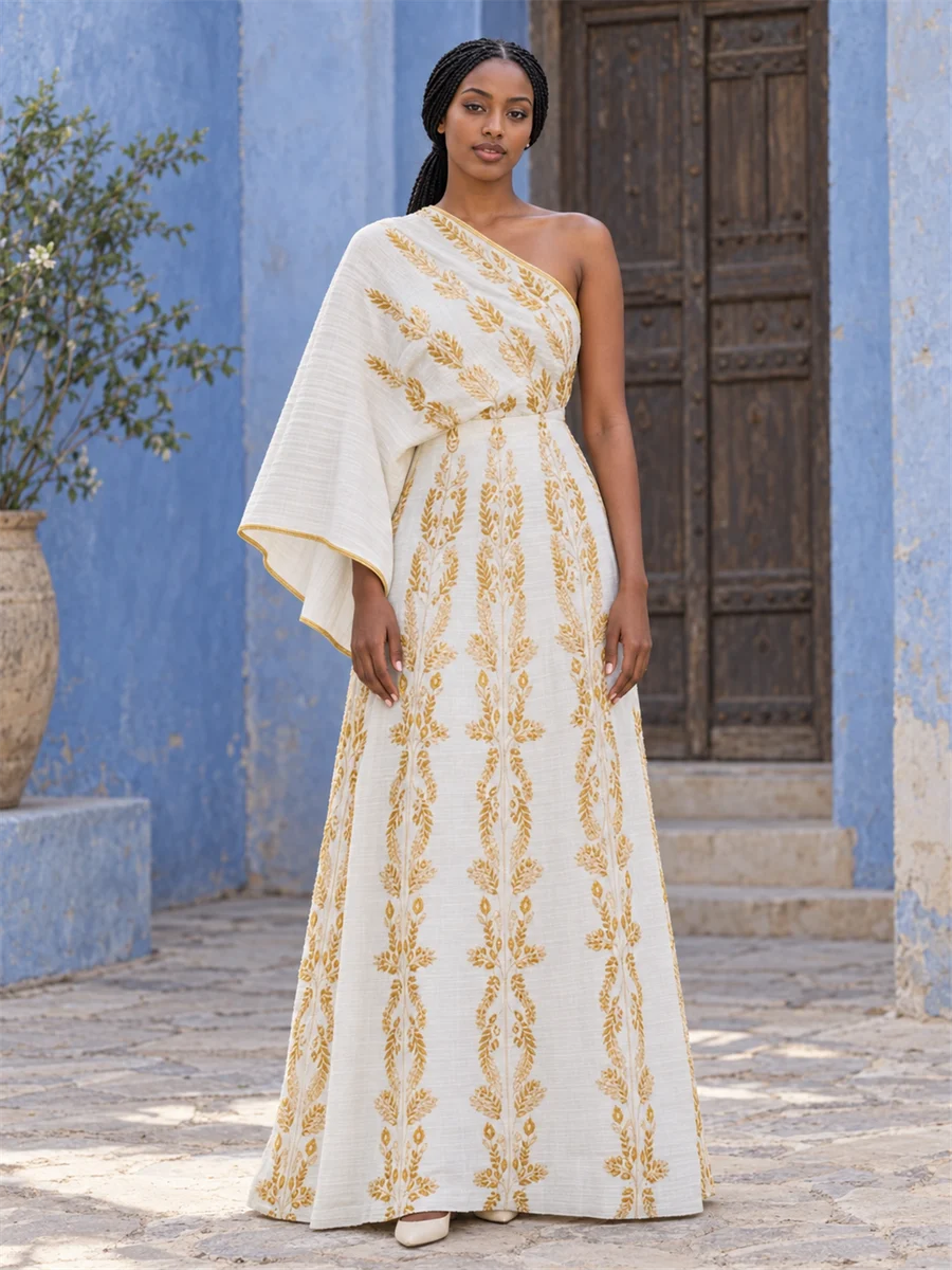Golden Drape Kemis የሀበሻ ልብስ