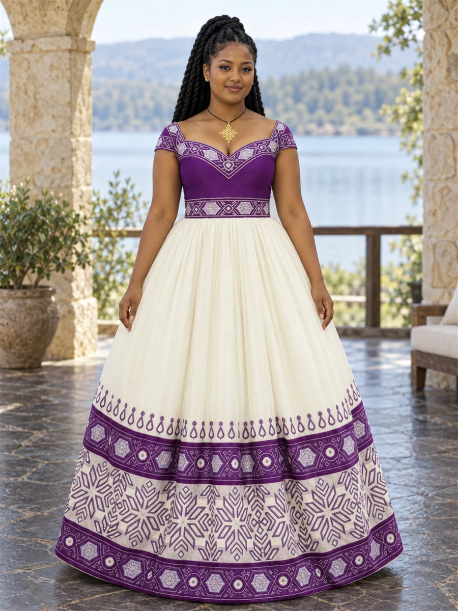 Amethyst Celebration Gown የሀበሻ ልብስ