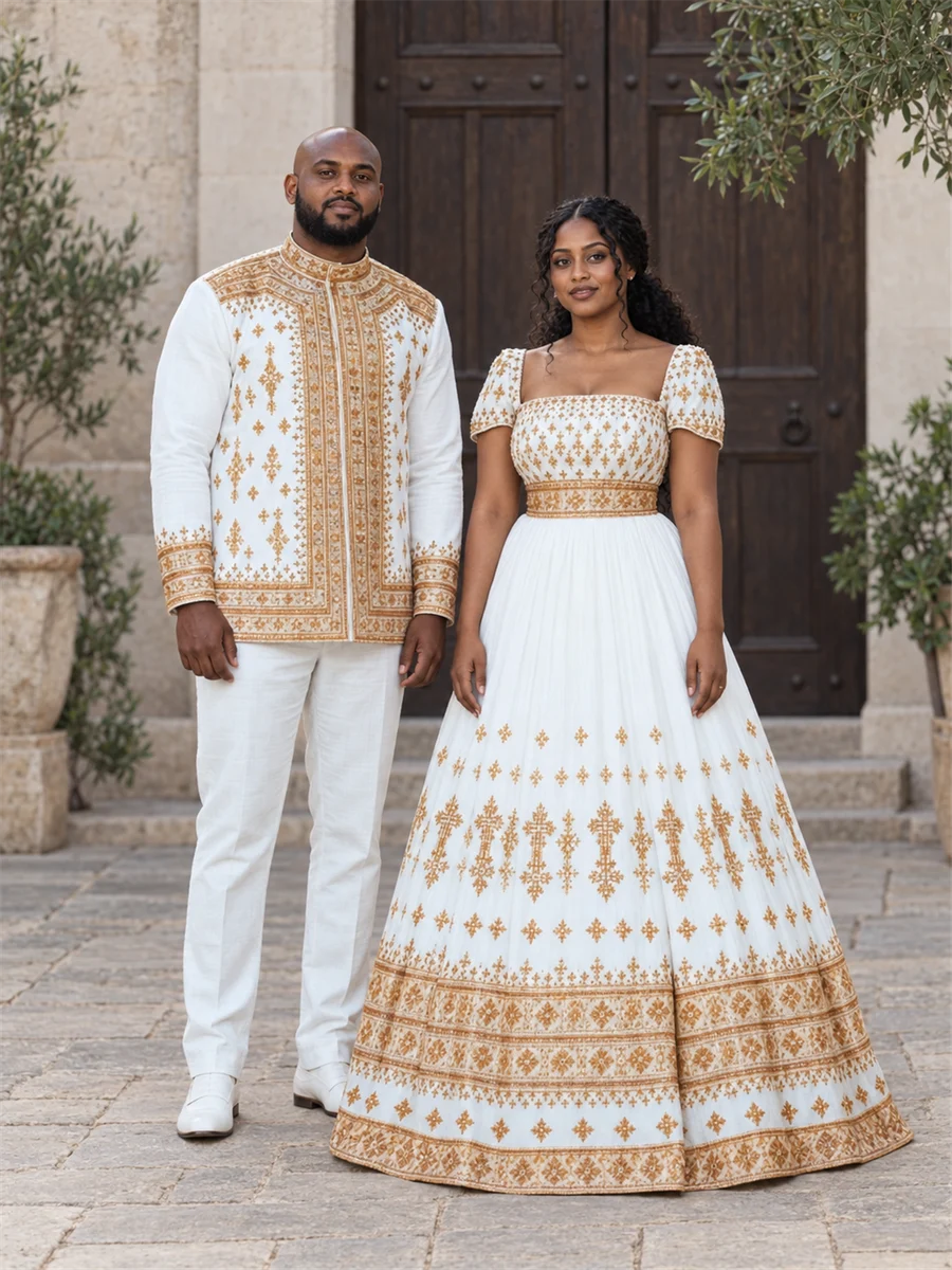 Champagne Celebration Pair የሀበሻ ልብስ