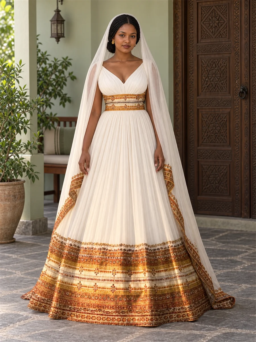 Amber Horizon Gown የሀበሻ ልብስ