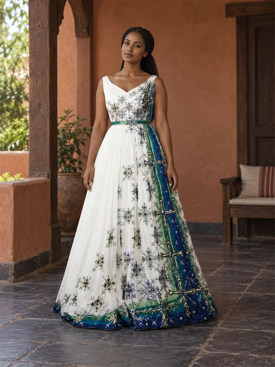 Sapphire Garden Gown የሀበሻ ልብስ