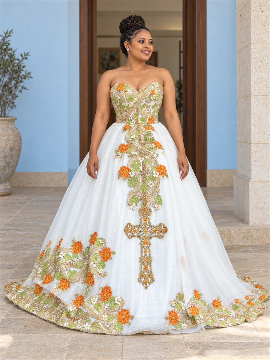 Garden Cross Gown women’s Ethiopian traditional dress