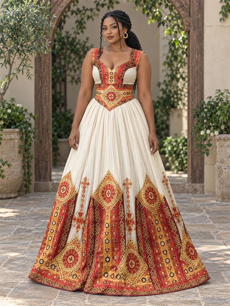 Amber Mosaic Gown women’s Ethiopian traditional dress