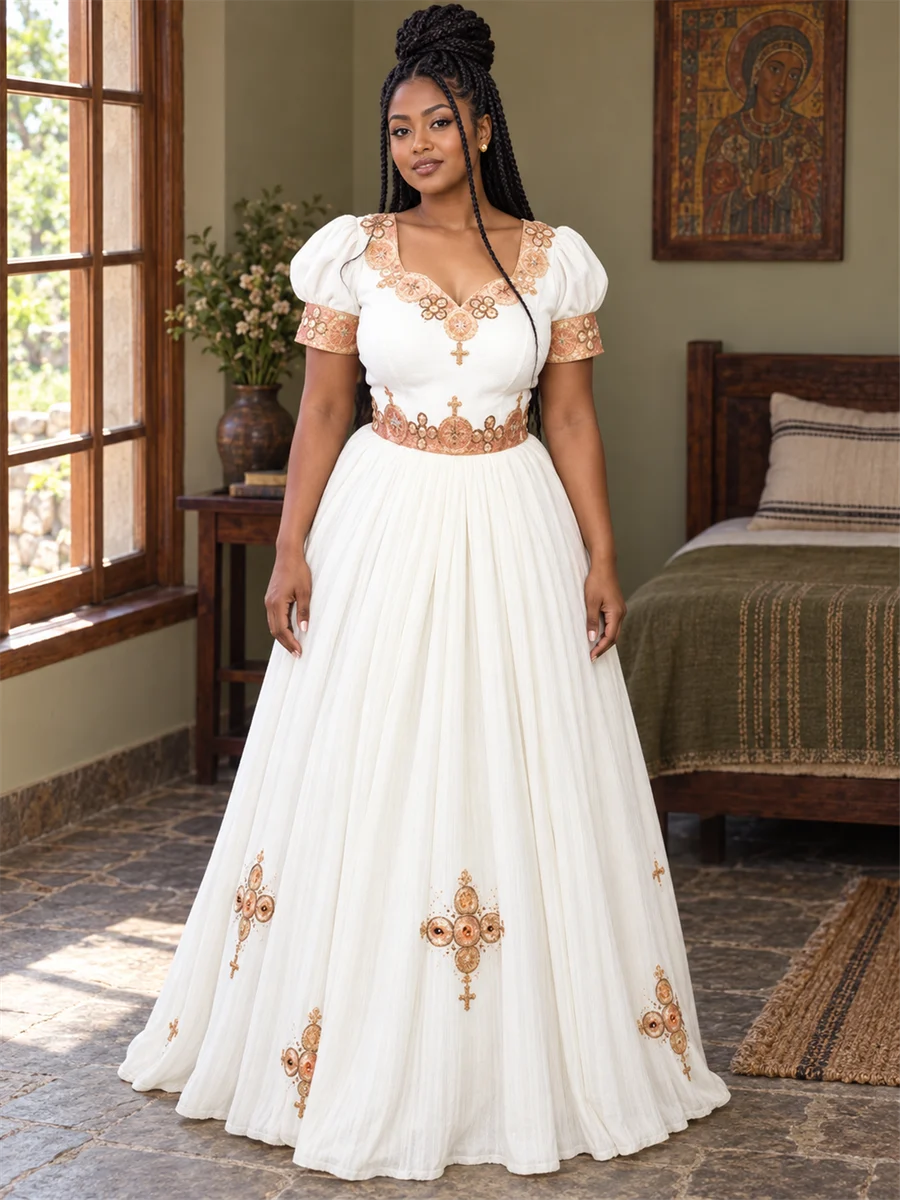 Ivory Garden Gown የሀበሻ ልብስ