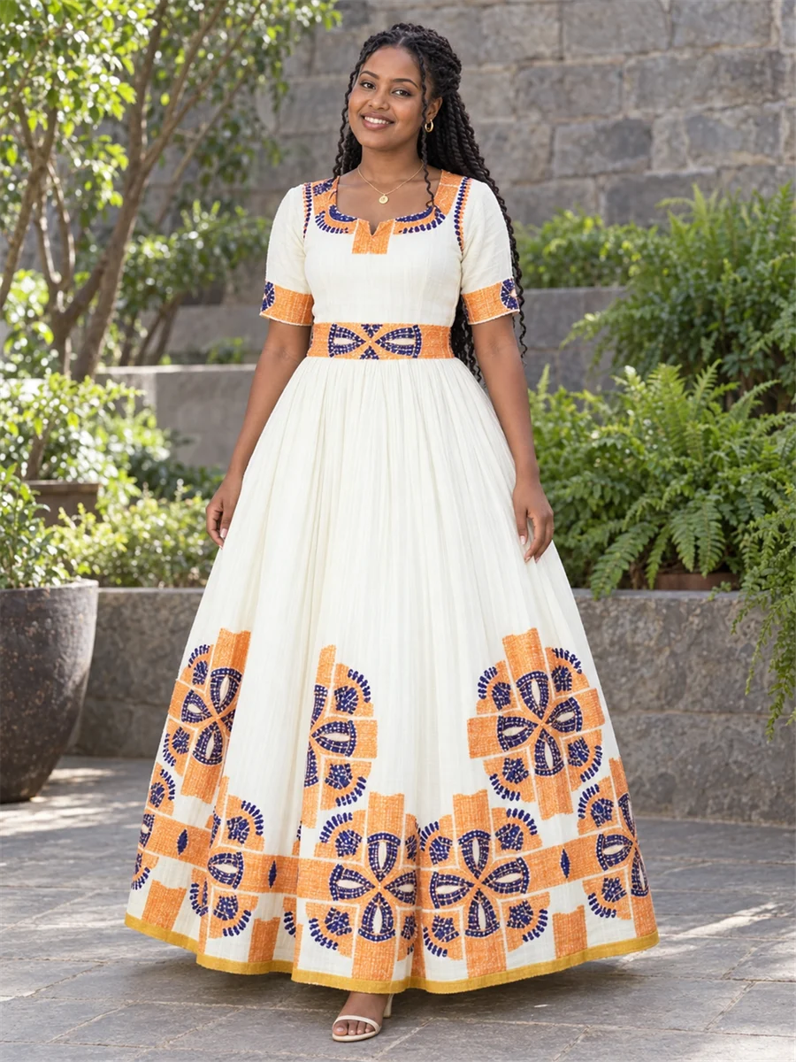 Golden Mosaic Dress የሀበሻ ልብስ