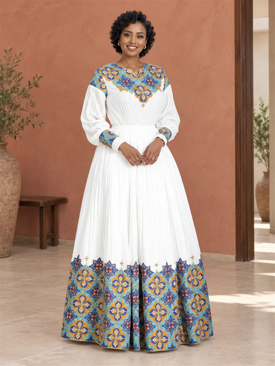 Sapphire Medallion Dress women’s Ethiopian traditional dress