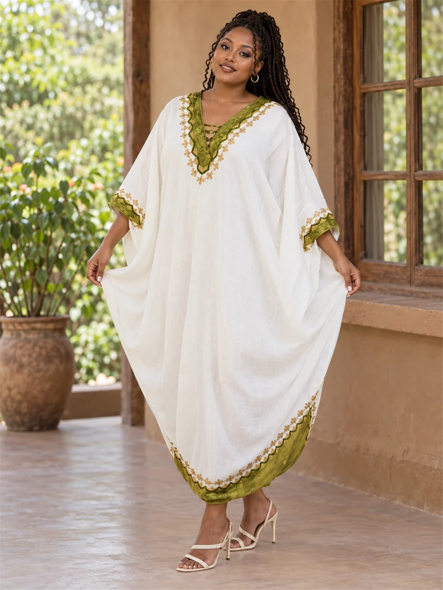 Olive Edge Kaftan የሀበሻ ልብስ
