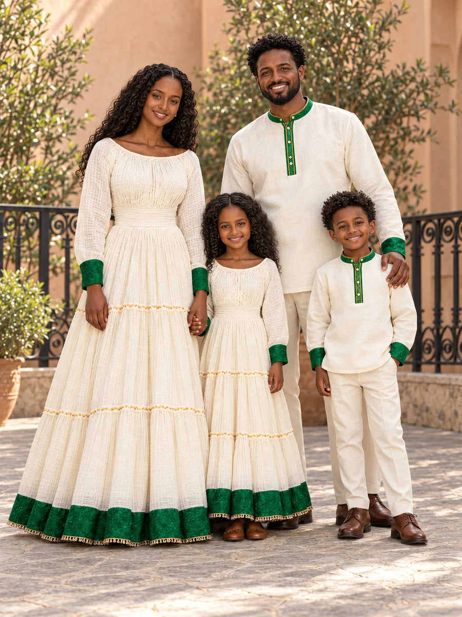 Family Casual Look 01 የሀበሻ ልብስ