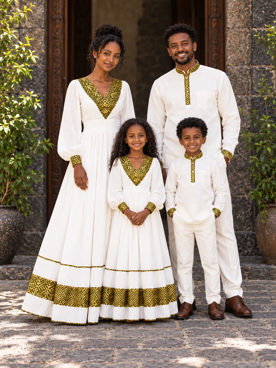Family Casual Look 03 የሀበሻ ልብስ