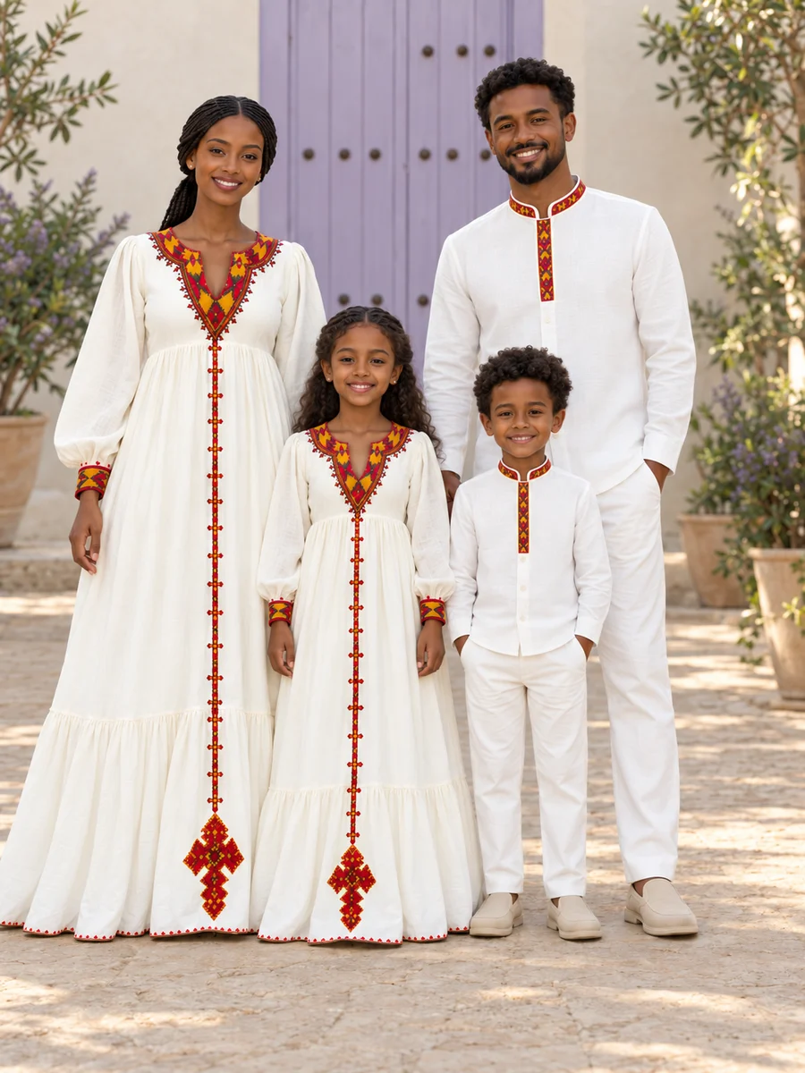 Family Casual Look 08 የሀበሻ ልብስ