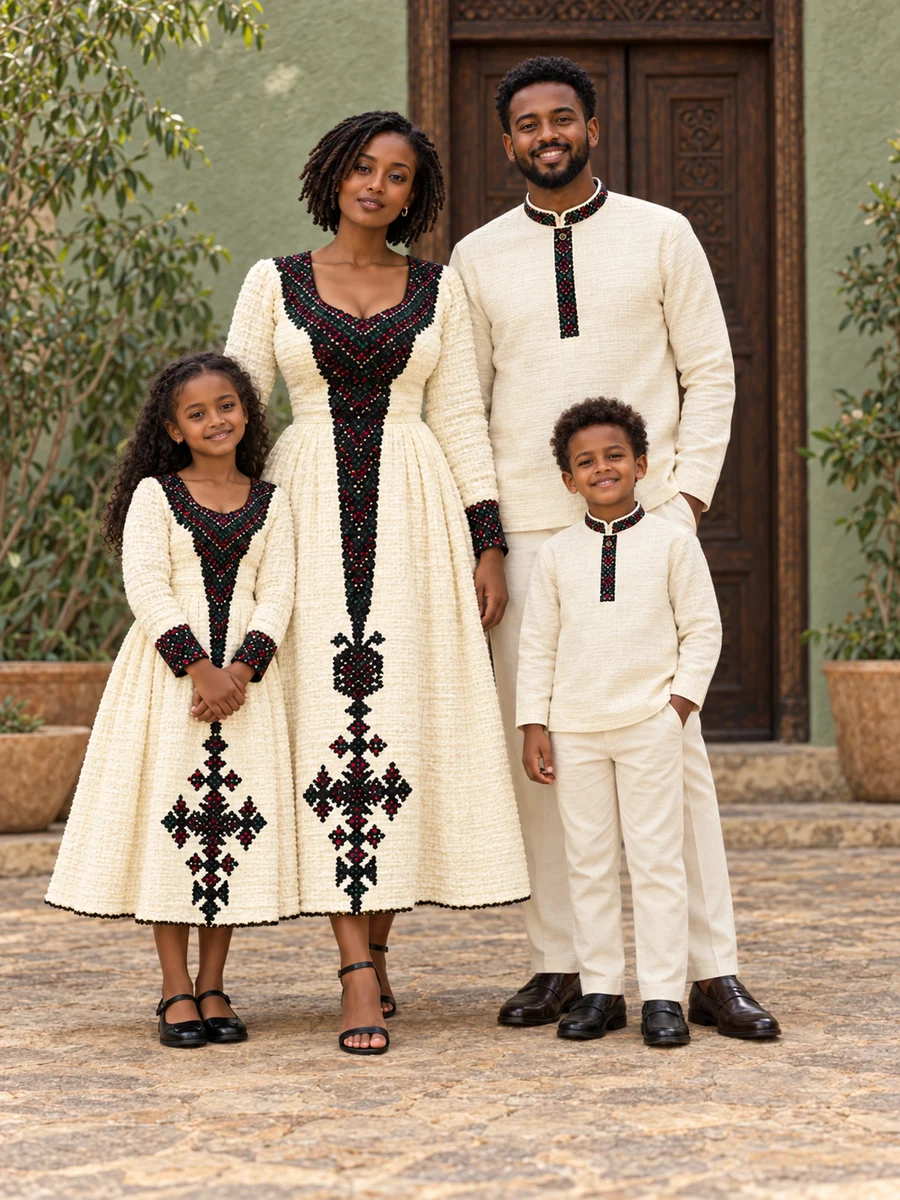 Family Casual Look 10 የሀበሻ ልብስ