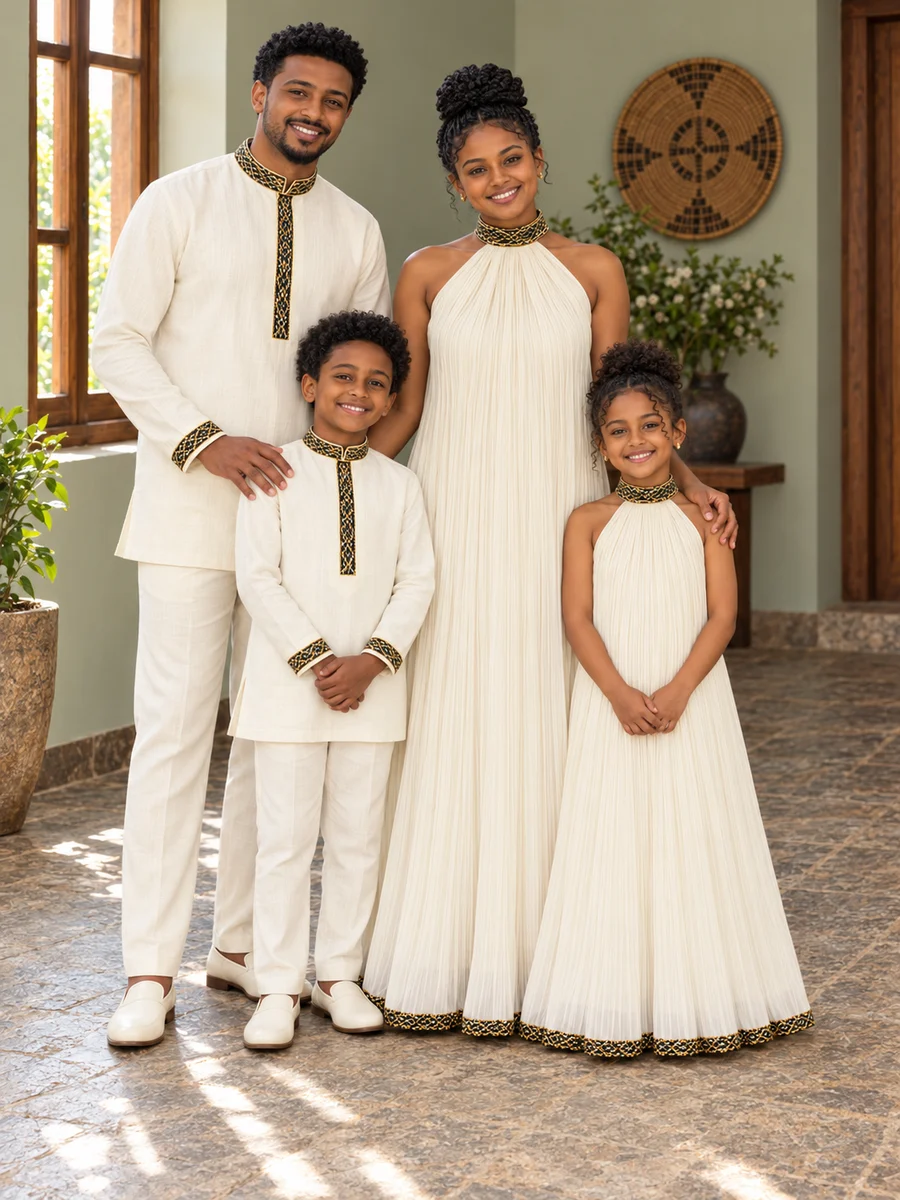 Family Formal Look 08 የሀበሻ ልብስ