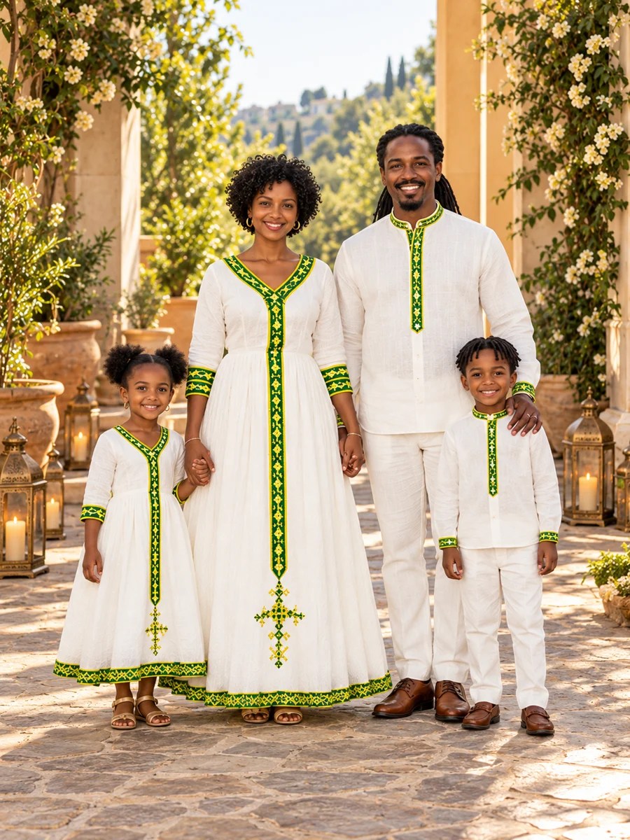 Family Holiday Look 04 የሀበሻ ልብስ