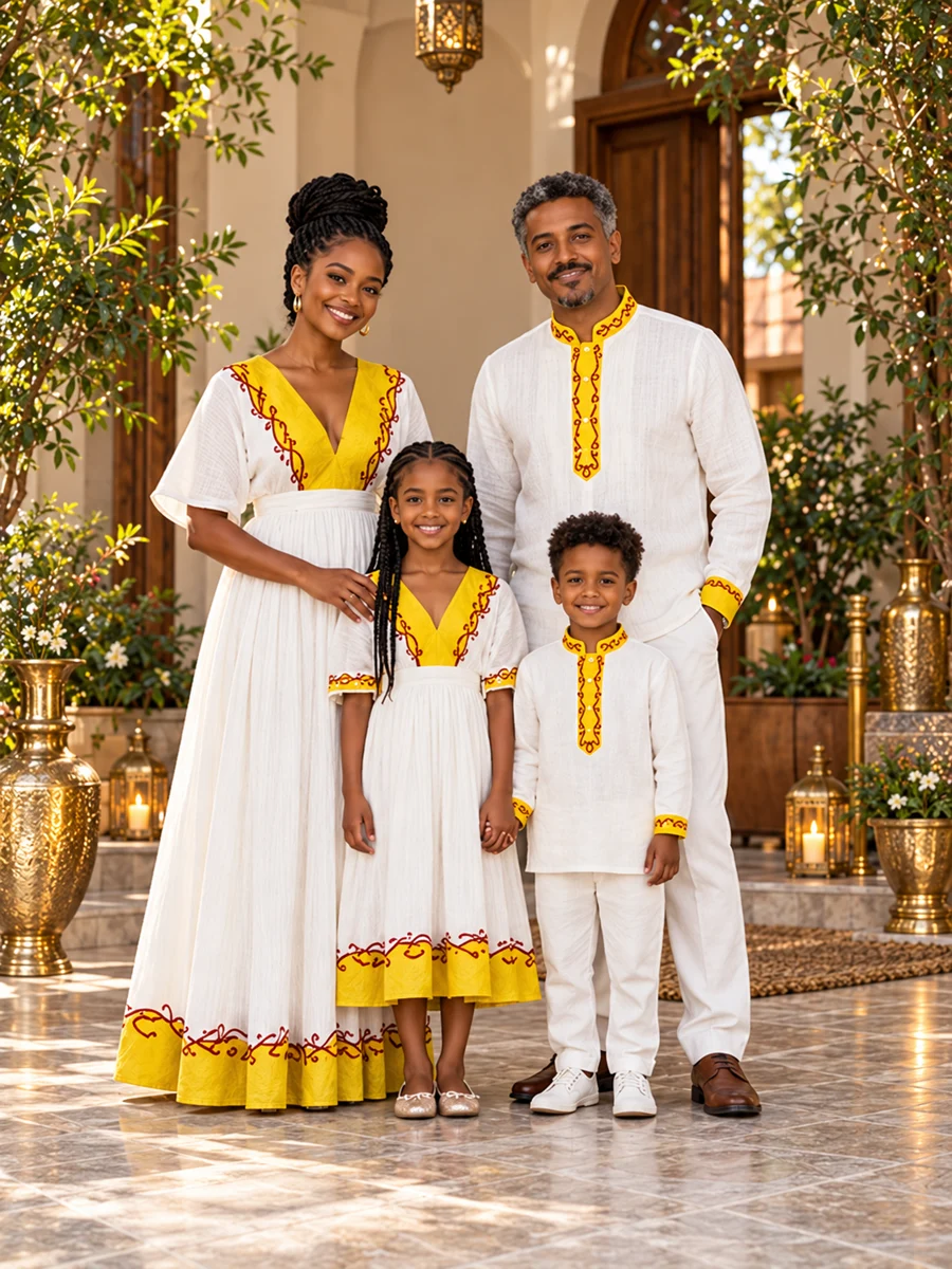 Family Holiday Look 06 የሀበሻ ልብስ