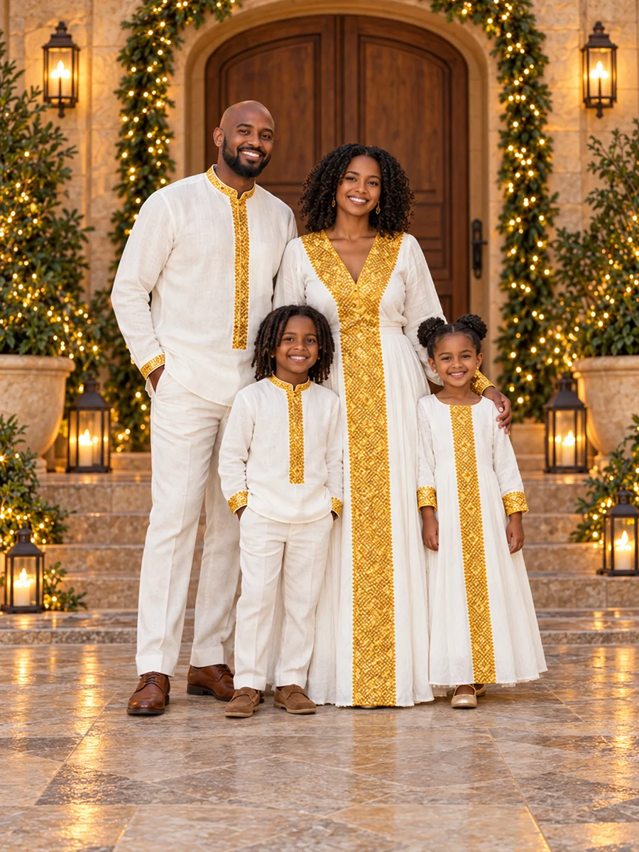 Family Holiday Look 07 የሀበሻ ልብስ