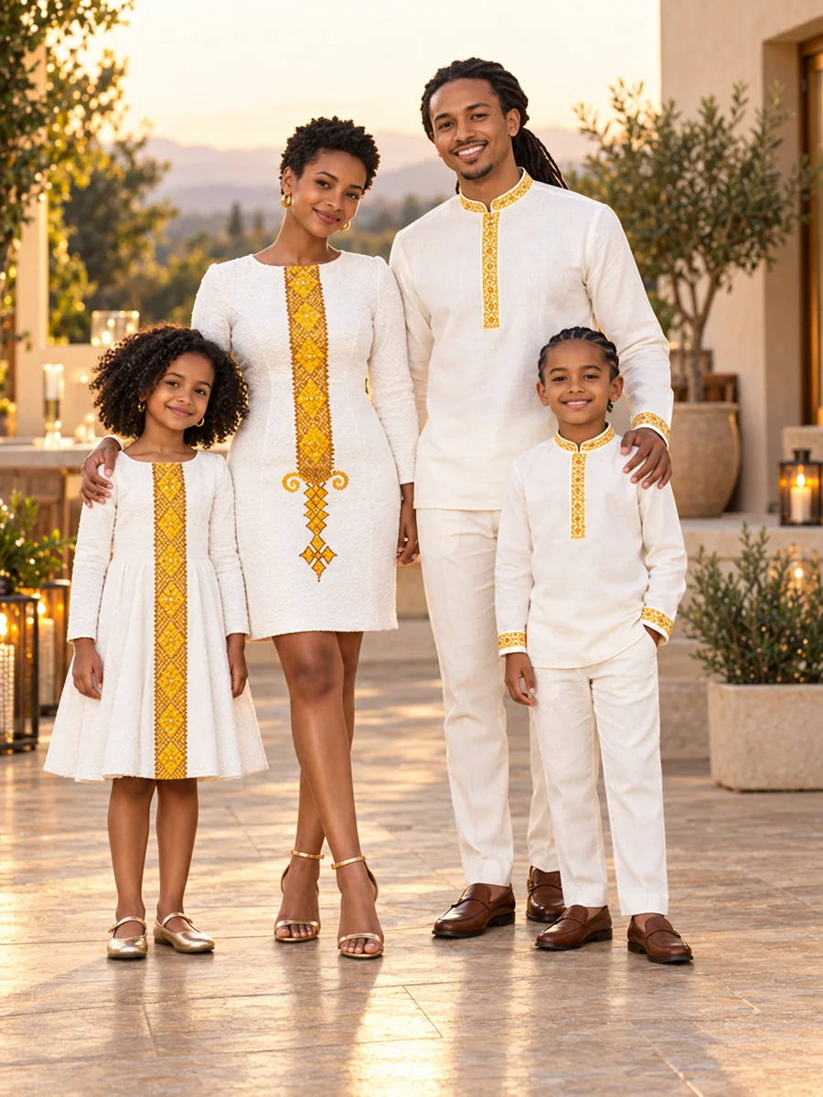 Family Holiday Look 08 couples and family Ethiopian traditional dress