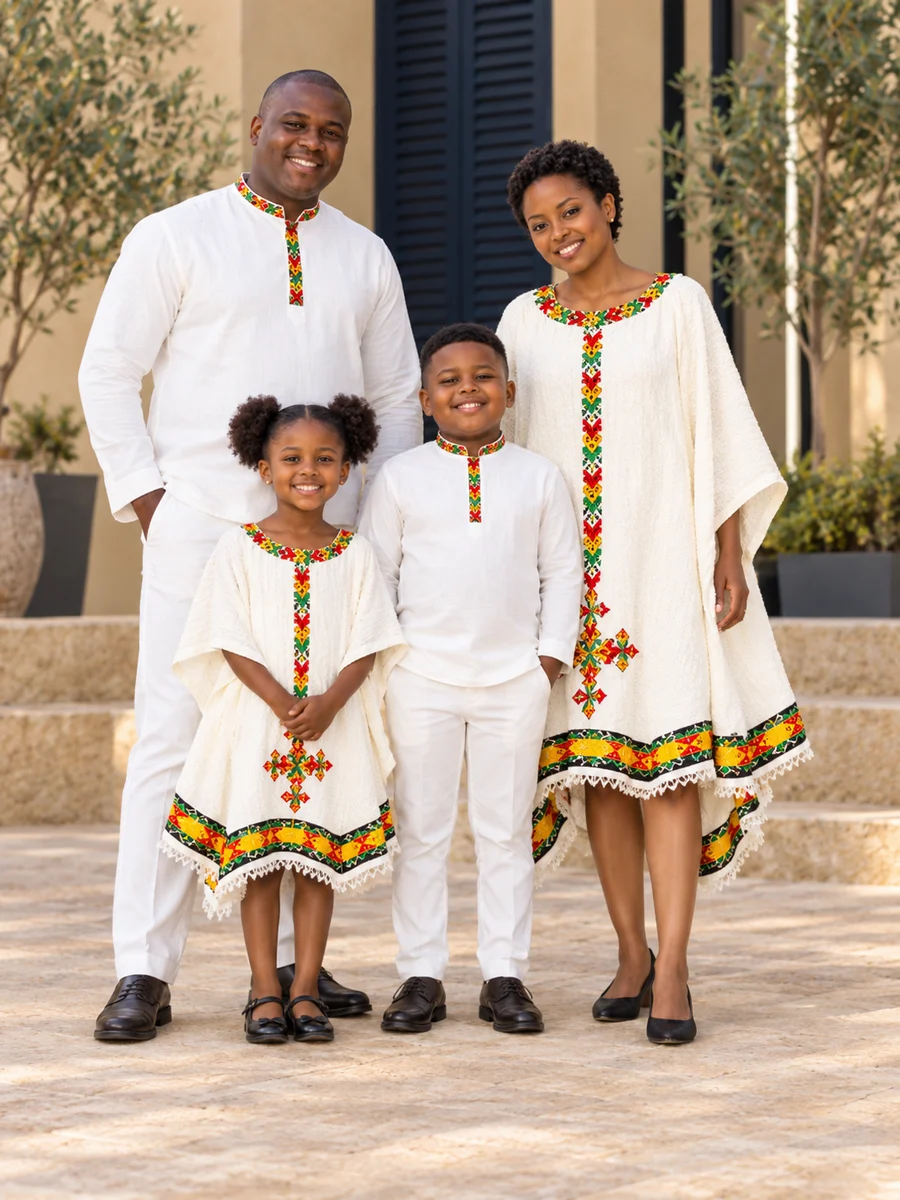 Family Modern Look 02 የሀበሻ ልብስ