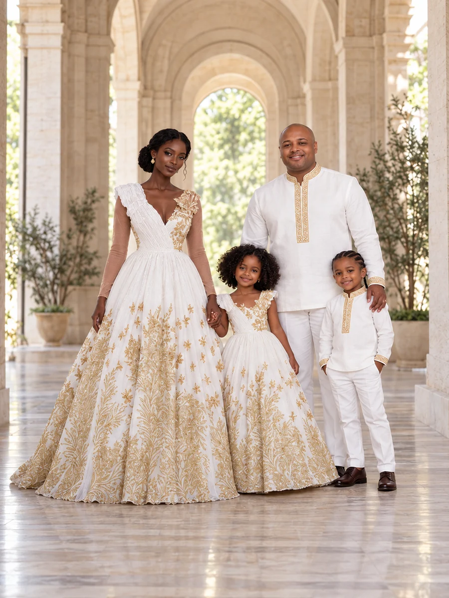 Family Modern Look 11 የሀበሻ ልብስ