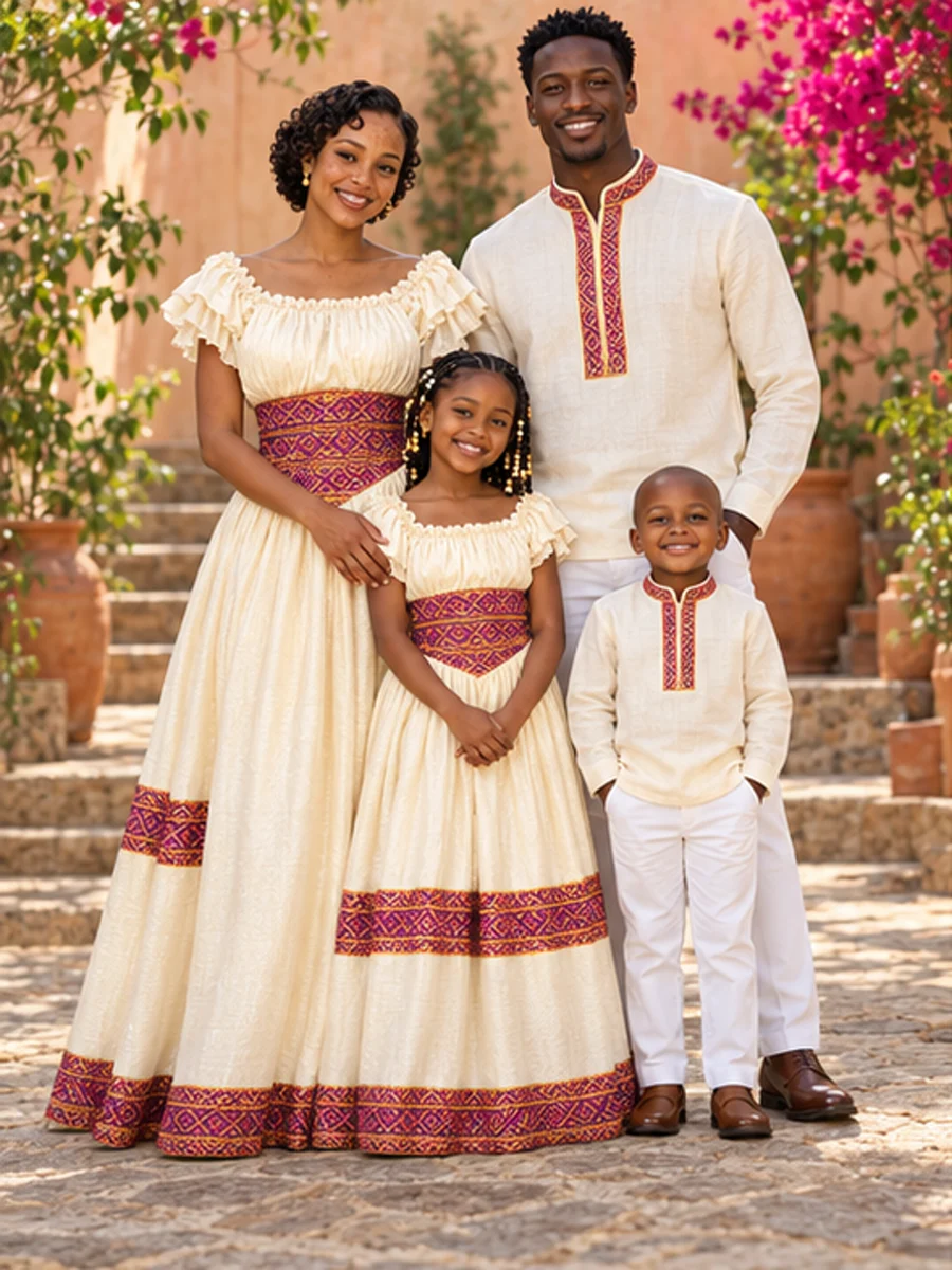 Family Modern Look 13 የሀበሻ ልብስ