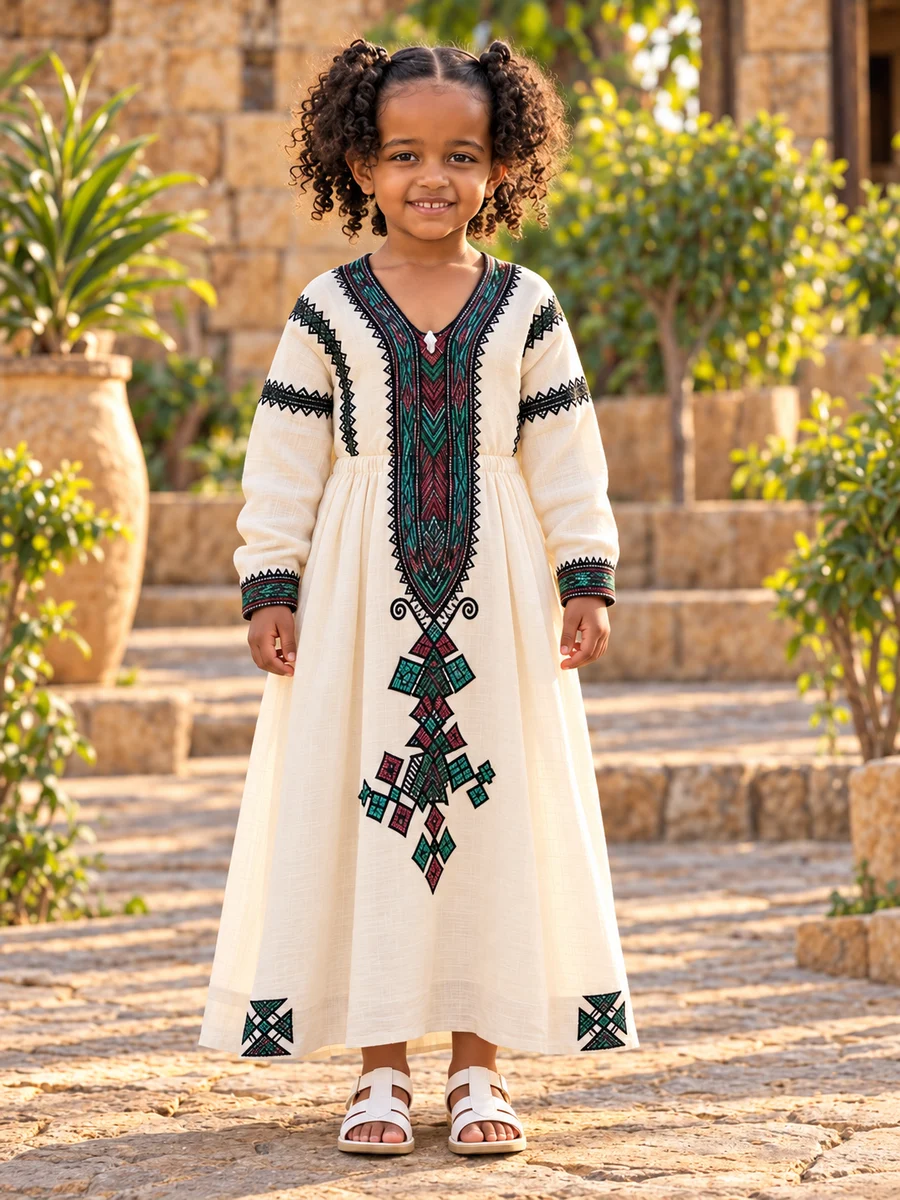 Girls Dress 01 የሀበሻ ልብስ