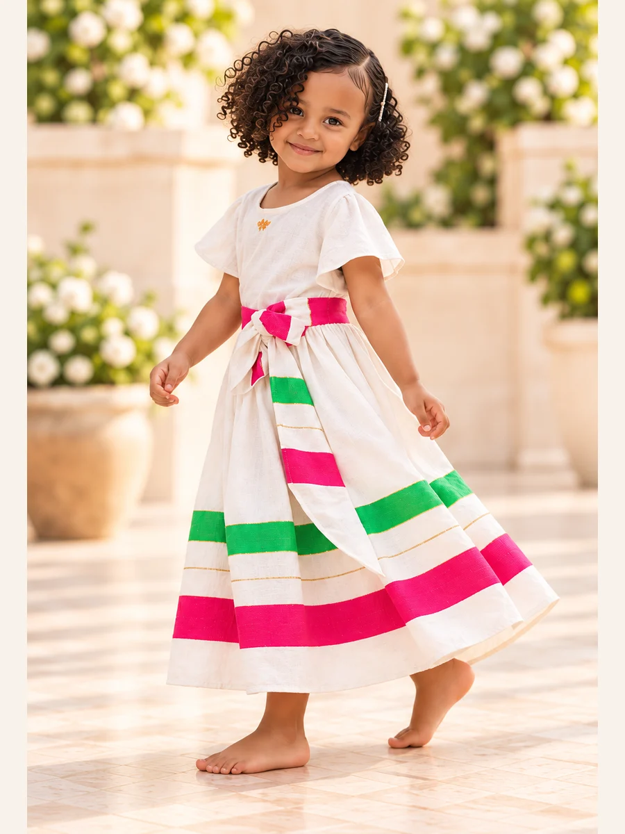 Girls Dress 04 kids’ Ethiopian traditional dress