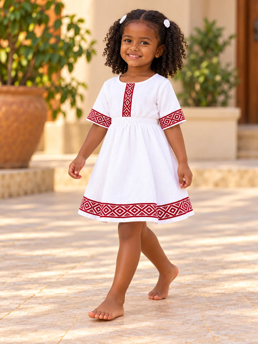 Girls Dress 07 የሀበሻ ልብስ