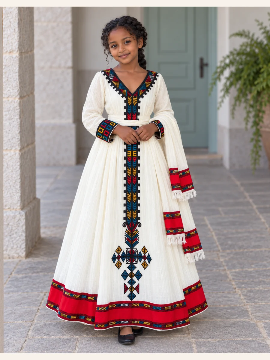 Girls Dress 11 የሀበሻ ልብስ
